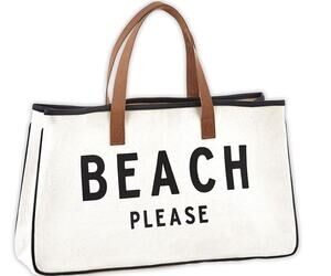Santa Barbara Design Studio Beach Please Canvas Tote Bag NWOT Large